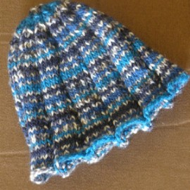 PDF Knitting Pattern Newborn Hat Diagonal Rib by valeriesgallery